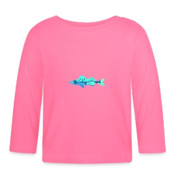 Sandre - T-shirt manches longues bio Bébé - rose azalée - Devant