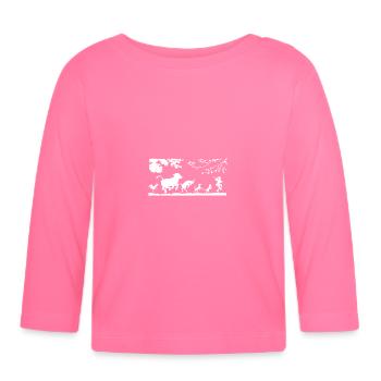 Tiere - Baby Bio-Langarmshirt - Azalea - Vorne