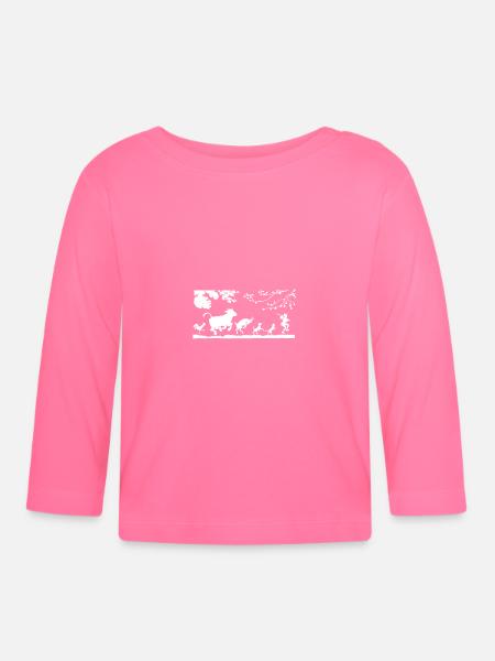 Tiere - Baby Bio-Langarmshirt - Azalea