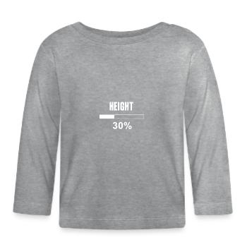 groß - Baby Bio-Langarmshirt - Grau meliert - Vorne