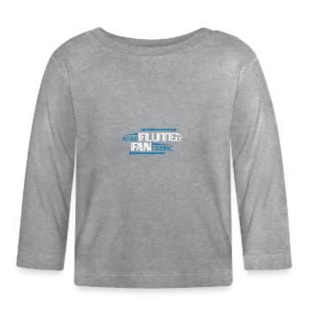 Flûte à bec flûte cadeau drôle - T-shirt manches longues bio Bébé - gris chiné - Devant