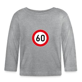 Pace 60 - Organic Baby Long Sleeve T-Shirt - heather grey - Front