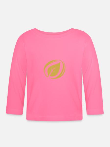 leaf day - Baby Bio-Langarmshirt - Azalea