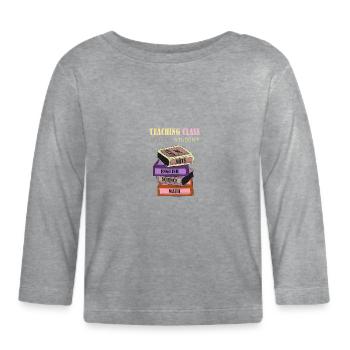 TEACHING CLASS - T-shirt manches longues bio Bébé - gris chiné - Devant