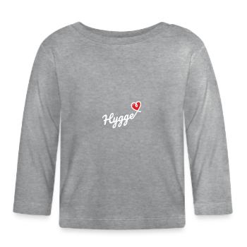 Hygge Heart Cozy Relax Idée cadeau - T-shirt manches longues bio Bébé - gris chiné - Devant