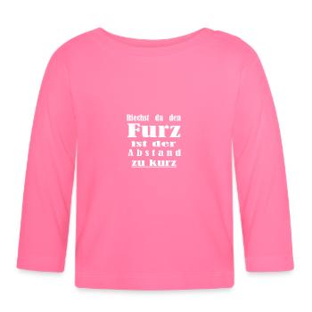Corona lustiger Spruch - Baby Bio-Langarmshirt - Azalea - Vorne