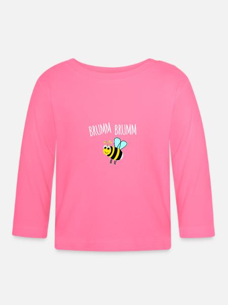 Brumm Brumm Hummel - Baby Bio-Langarmshirt - Azalea
