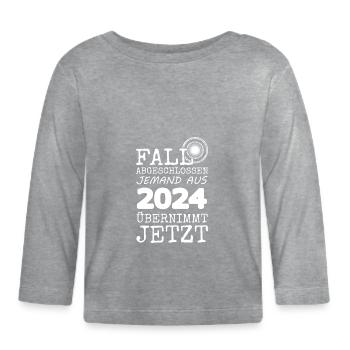2024 - Baby Bio-Langarmshirt - Grau meliert - Vorne