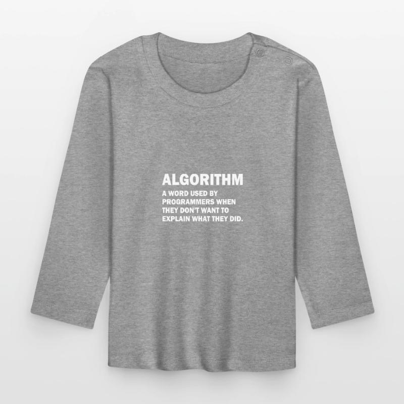 Algorithm Admin Computer Science Nerd Programming Organic Baby Long Sleeve T-Shirt