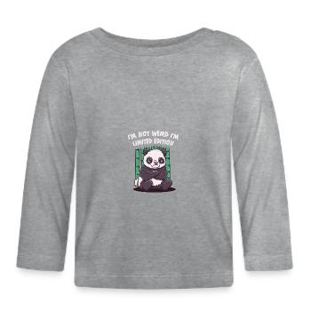 Ich bin keine seltsamen lustigen sarkastischen Hum - Baby Bio-Langarmshirt - Grau meliert - Vorne