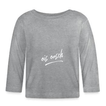 Handschrift Tout stupide dialecte viennois - T-shirt manches longues bio Bébé - gris chiné - Devant