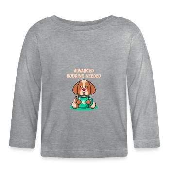 La réservation à l’avance nécessite un C introverti - T-shirt manches longues bio Bébé - gris chiné - Devant
