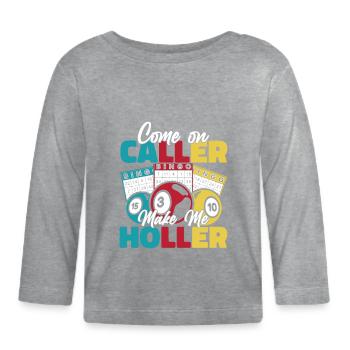 Bingo Gambling Lottery Bingo Joueurs - T-shirt manches longues bio Bébé - gris chiné - Devant
