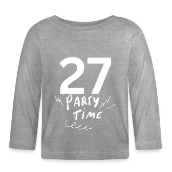 27 - T-shirt manches longues bio Bébé - gris chiné - Devant
