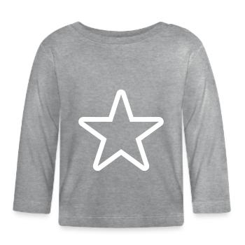 symbole de l’étoile - T-shirt manches longues bio Bébé - gris chiné - Devant