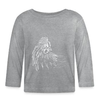 hahn tier - Baby Bio-Langarmshirt - Grau meliert - Vorne