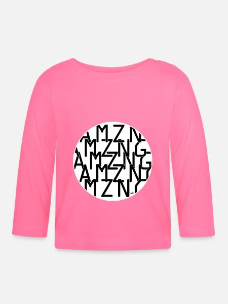 AMAZING - Baby Bio-Langarmshirt - Azalea