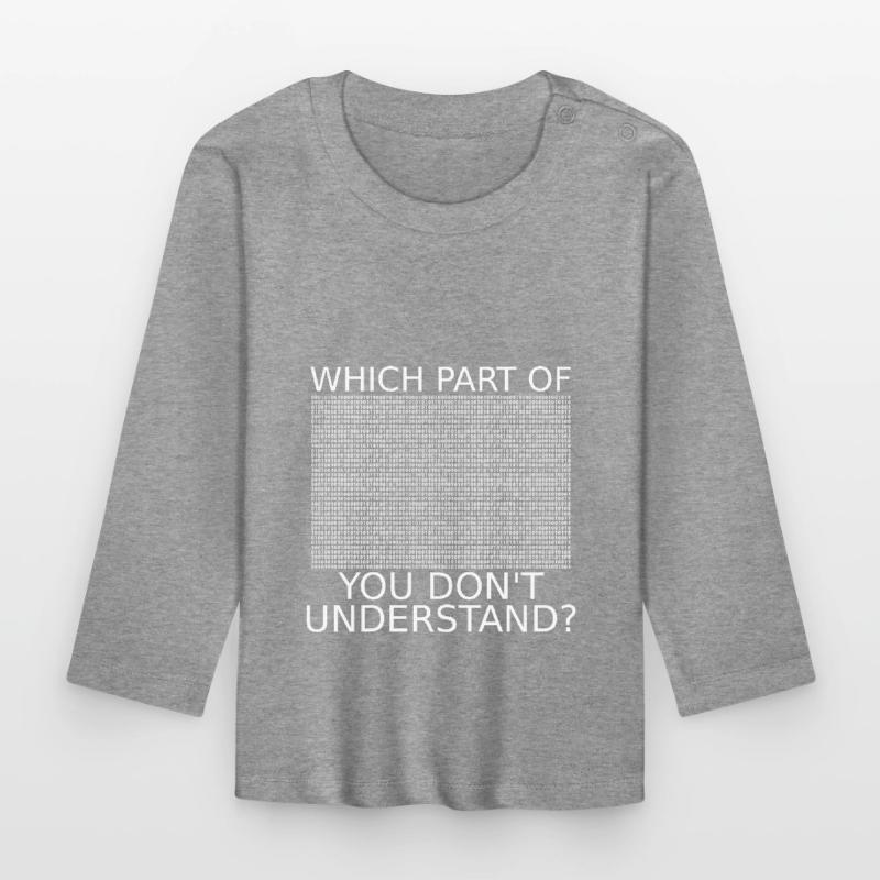 Code binaire | Drôle | | Nerd | Programmeurs T-shirt manches longues bio Bébé