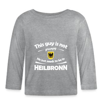 Les habitants de Heilbronn - T-shirt manches longues bio Bébé - gris chiné - Devant