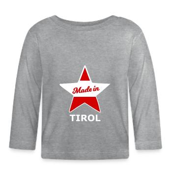 La patrie tyrolienne - T-shirt manches longues bio Bébé - gris chiné - Devant