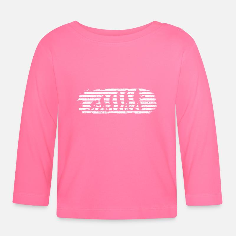 Feuerwehrmann Evolution Geschenk - Baby Bio-Langarmshirt - Azalea