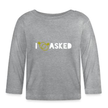 Annonce des fiançailles - T-shirt manches longues bio Bébé - gris chiné - Devant
