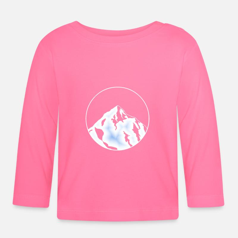 blauer Eis Gletscher - Baby Bio-Langarmshirt - Azalea