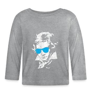 Ludwig van Beethoven - T-shirt manches longues bio Bébé - gris chiné - Devant