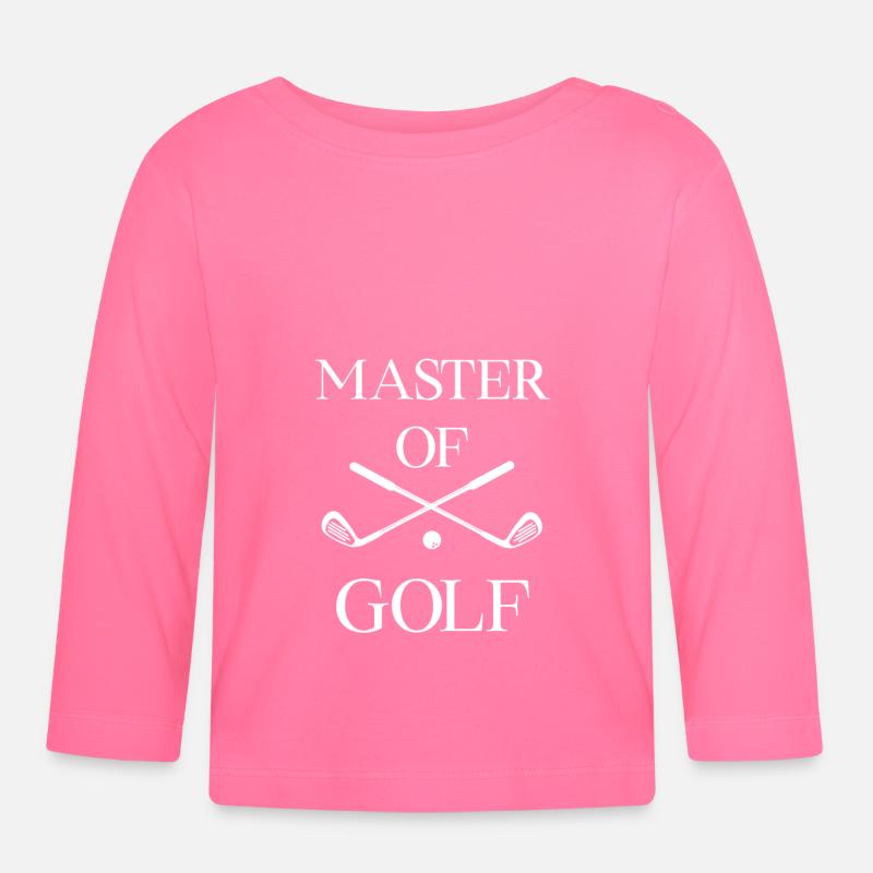 Maître de Golf - T-shirt manches longues bio Bébé - rose azalée