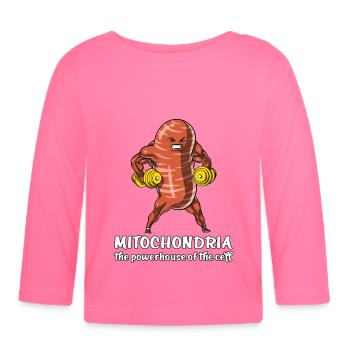 Biologie Science Drôle Drôle Mitochondrie École - T-shirt manches longues bio Bébé - rose azalée - Devant