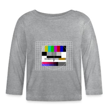 Image d’essai Rétro Vintage - T-shirt manches longues bio Bébé - gris chiné - Devant