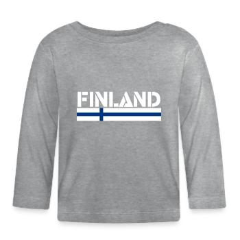 Finlande - T-shirt manches longues bio Bébé - gris chiné - Devant