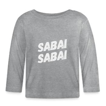 Sabai Sabai - Thailand - Baby Bio-Langarmshirt - Grau meliert - Vorne
