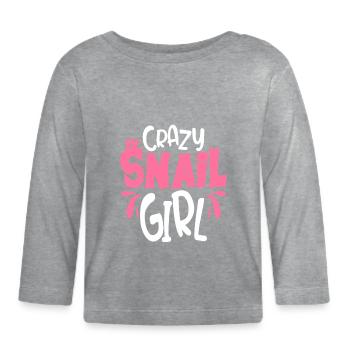 slug - Organic Baby Long Sleeve T-Shirt - heather grey - Front