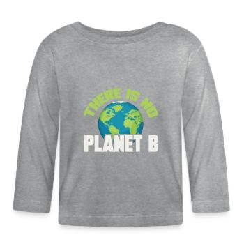 Changement climatique Protection du climat - T-shirt manches longues bio Bébé - gris chiné - Devant