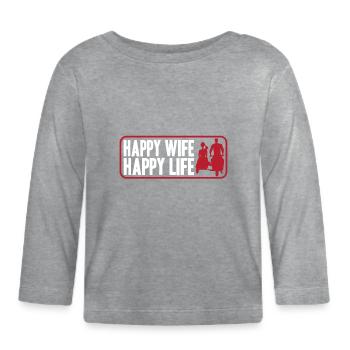 wedding - Organic Baby Long Sleeve T-Shirt - heather grey - Front