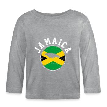 Jamaïque - T-shirt manches longues bio Bébé - gris chiné - Devant