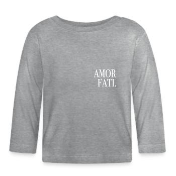 Amor Fati - T-shirt manches longues bio Bébé - gris chiné - Devant