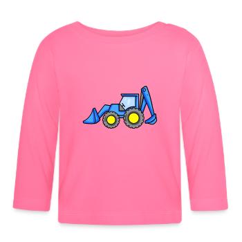 Chantier de chantier de dragage - T-shirt manches longues bio Bébé - rose azalée - Devant