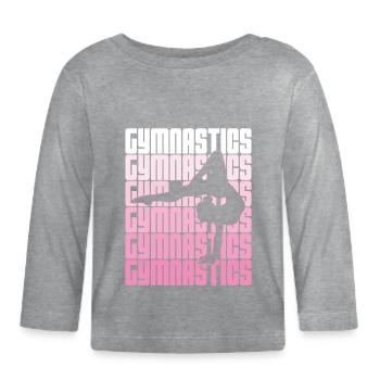 Gymnastik Sport Turnen Bodenturnen Turner - Baby Bio-Langarmshirt - Grau meliert - Vorne
