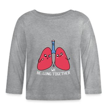 Atemwegstherapeutin Lunge - Baby Bio-Langarmshirt - Grau meliert - Vorne