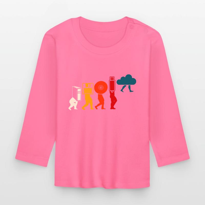 Cloud Programmer Evolution. Baby Bio-Langarmshirt