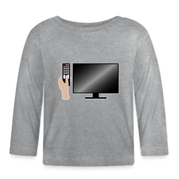Television TV TV Cinema Movies Movies Gift - Organic Baby Long Sleeve T-Shirt - heather grey - Front