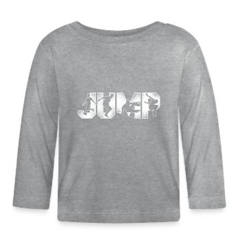 Parkour Free Running Traceur - Organic Baby Long Sleeve T-Shirt - heather grey - Front