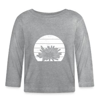 Seeigel Sonnenuntergang Seeigel-Liebhaber I - Baby Bio-Langarmshirt - Grau meliert - Vorne