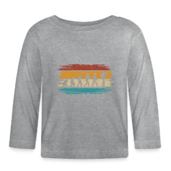 Foto Kamera Fotograf Evolution Retro-Fotografie - Baby Bio-Langarmshirt - Grau meliert - Vorne