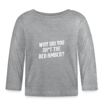 Pourquoi as-tu eu le lit Amber Funny Johnny - T-shirt manches longues bio Bébé - gris chiné - Devant