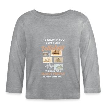 Deltiology-hobby-deltiologist-postcard-collector - Organic Baby Long Sleeve T-Shirt - heather grey - Front
