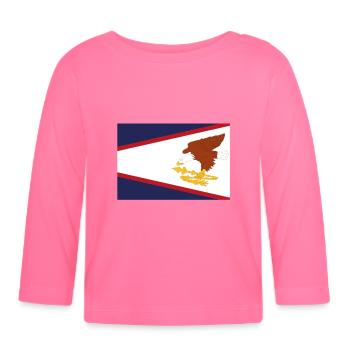 Official American Samoa Flag American Country - Organic Baby Long Sleeve T-Shirt - azalea - Front