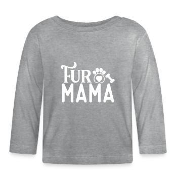 Fell-Mama - Baby Bio-Langarmshirt - Grau meliert - Vorne
